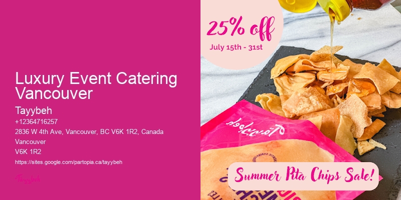 Drop-Off Catering Luxury Event Catering Vancouver