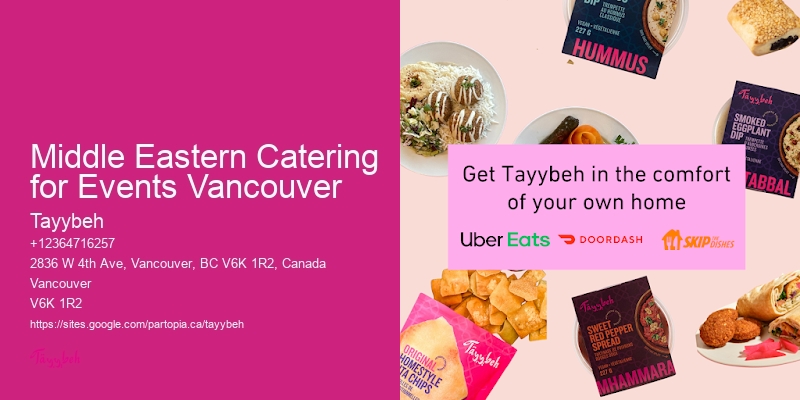 Middle Eastern Catering for Events Vancouver