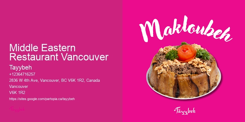 Middle Eastern Restaurant Vancouver Wedding Caterers