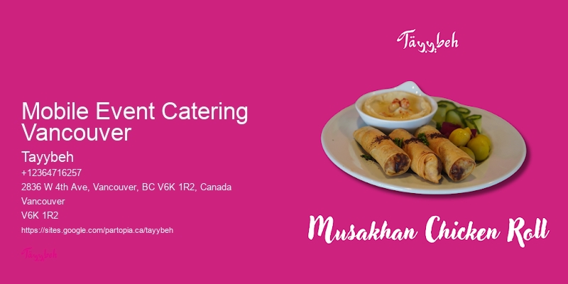Mobile Event Catering Vancouver Wedding Catering Companies