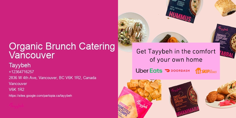 Organic Brunch Catering Vancouver