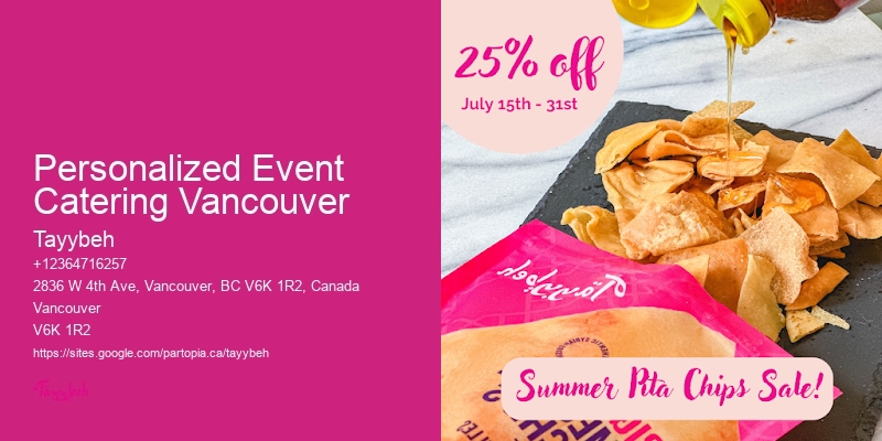 Personalized Event Catering Vancouver Corporate Catering Solutions