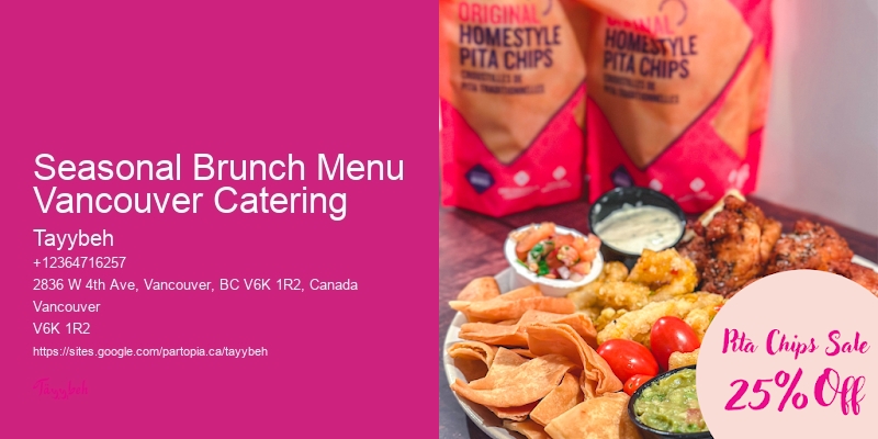 Small Wedding Catering Seasonal Brunch Menu Vancouver Catering