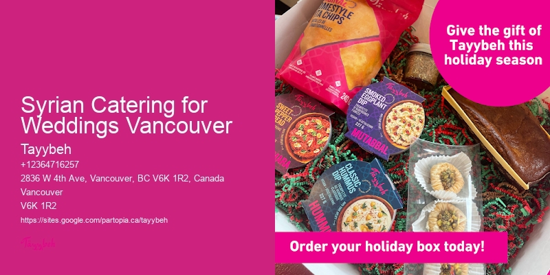 Syrian Catering for Weddings Vancouver