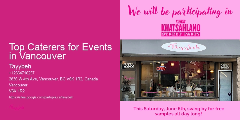 Top Caterers for Events in Vancouver Halal Catering for Private Events