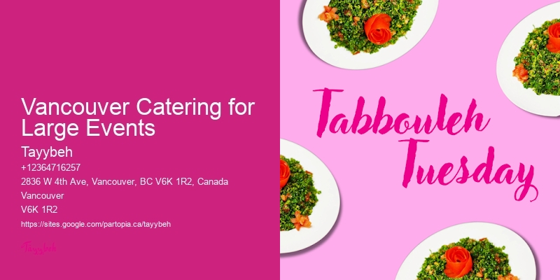 Office Catering Services Vancouver Catering for Large Events
