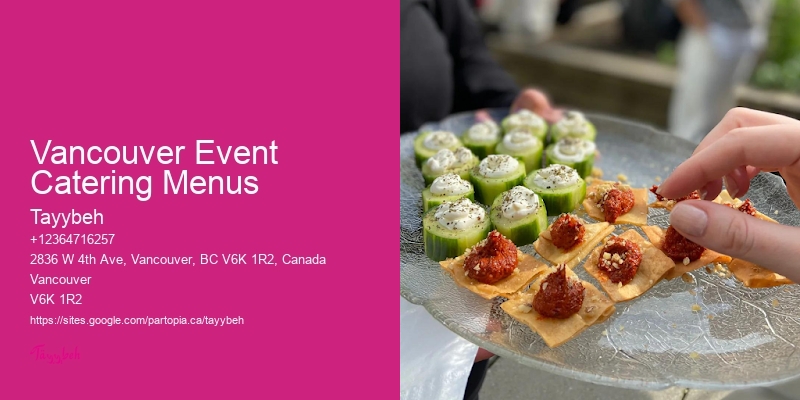 Family-Style Lunch Catering Vancouver Event Catering Menus