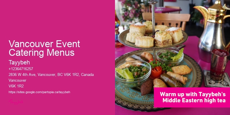 Vancouver Event Catering Menus Party Catering Services