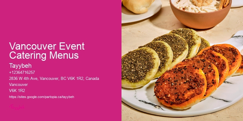 Event Catering for Small Gatherings Vancouver Event Catering Menus