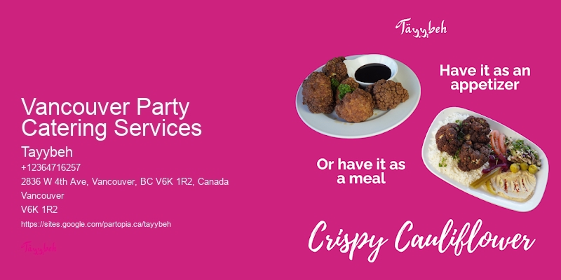 Local Event Catering Vancouver Party Catering Services