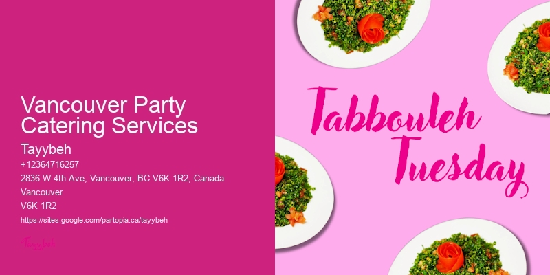 Vancouver Party Catering Services Lunch Catering For Events