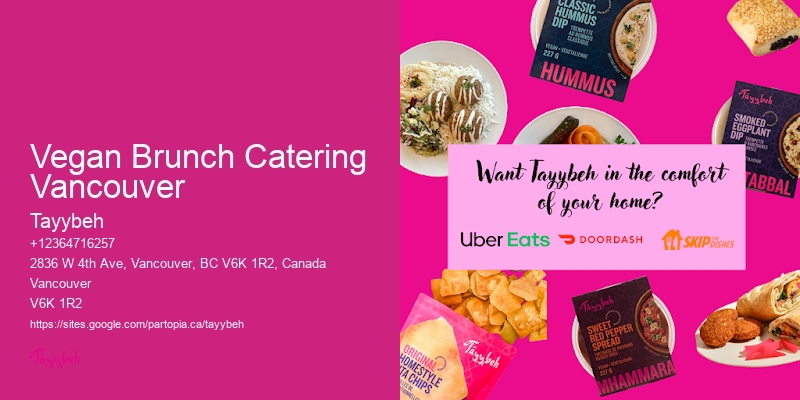 Eco-Friendly Event Catering Vegan Brunch Catering Vancouver