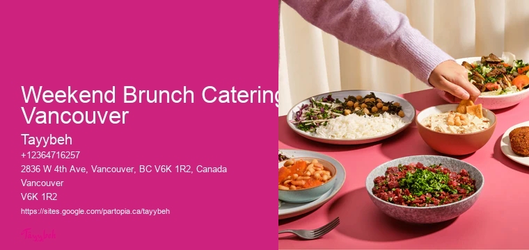 Middle Eastern Catering Company Weekend Brunch Catering Vancouver