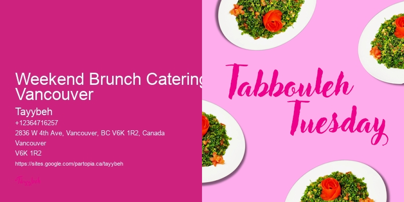 Office Lunch Catering Packages Weekend Brunch Catering Vancouver