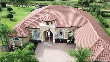 paint house exterior roller