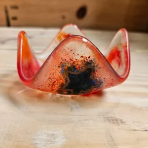 Fiery Crest - Fused Glass
