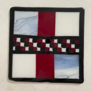 Checkerboard Harmony - Fused Glass