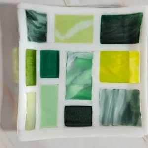 Verdant Patchwork - Fused Glass