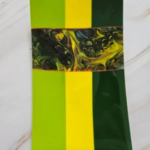 Lime Swirl - Fused Glass
