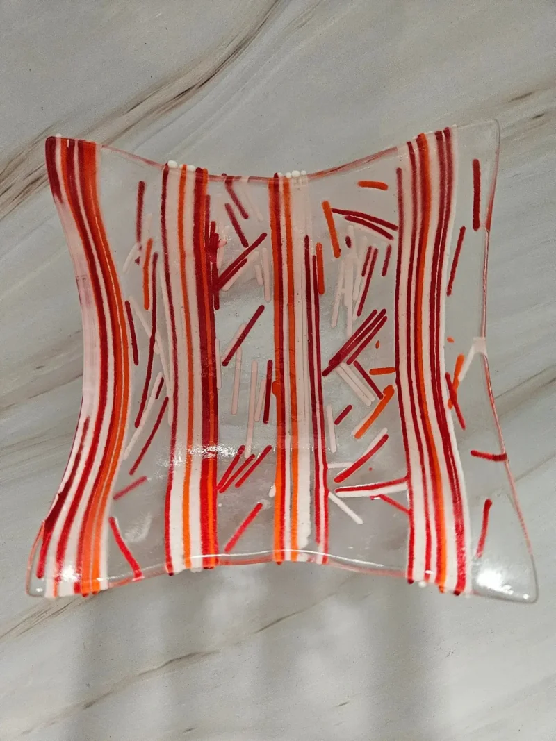 Peppermint Sticks - Fused Glass