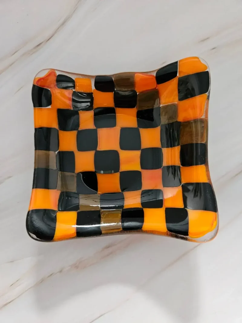 Cheeky Checkerboard - Fused Glass