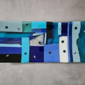 Blue Rhythms - Fused Glass