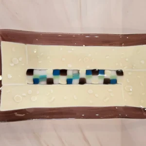 Caramel Drizzle - Fused Glass