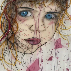 “Youth” – One in a Series of Faces - Fused Glass