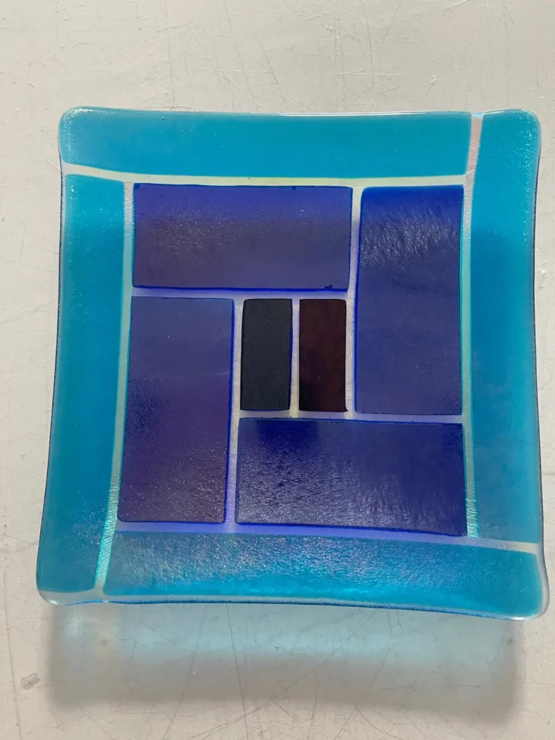 Sapphire Mosaic - Fused Glass