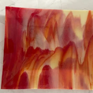 Vibrant Flame - Fused Glass