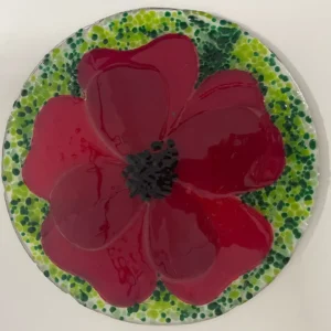 Poppy Paradise - Fused Glass