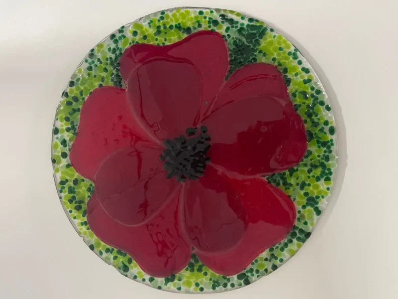 Poppy Paradise - Fused Glass