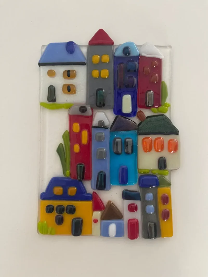 Village Mosaic - Fused Glass