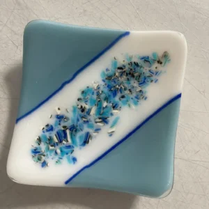 Cool Water Cascade - Fused Glass