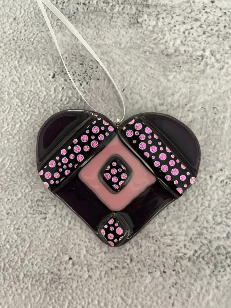 Sparkle Heart - Fused Glass