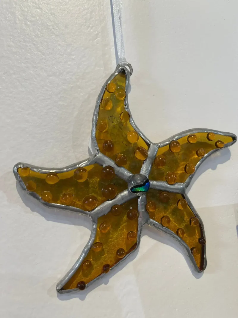Golden Autumn Star - Stained Glass