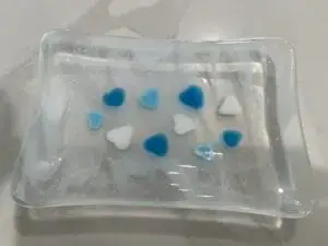 Winter Hearts - Fused Glass
