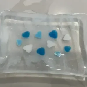 Winter Hearts - Fused Glass