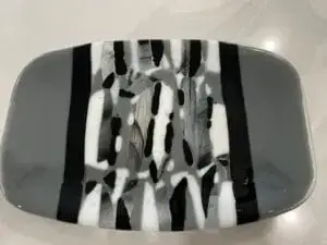 Inky Elegance - Fused Glass