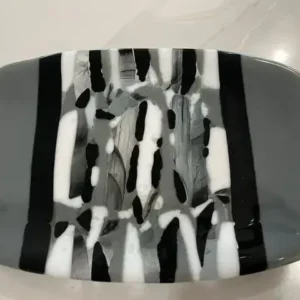 Inky Elegance - Fused Glass