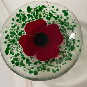 Poppy Dish - Fused Glass