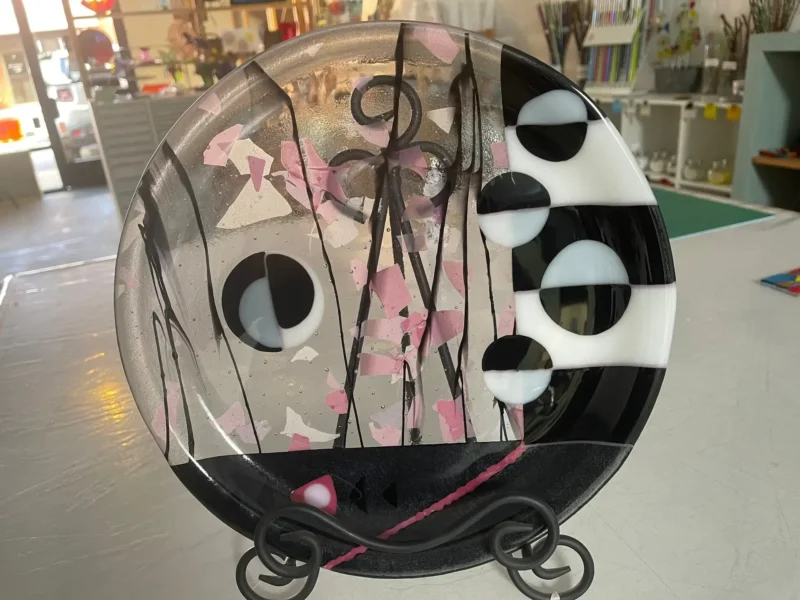 Monochrome Melody - Fused Glass