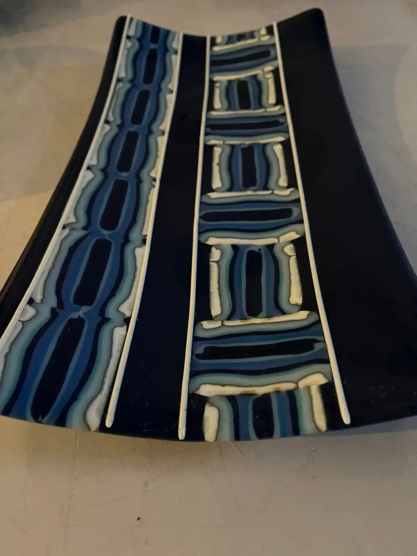 Sapphire Serenade Fused Glass Tray - Image 3
