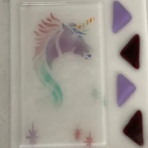 Whimsical Unicorn - Fused Glass