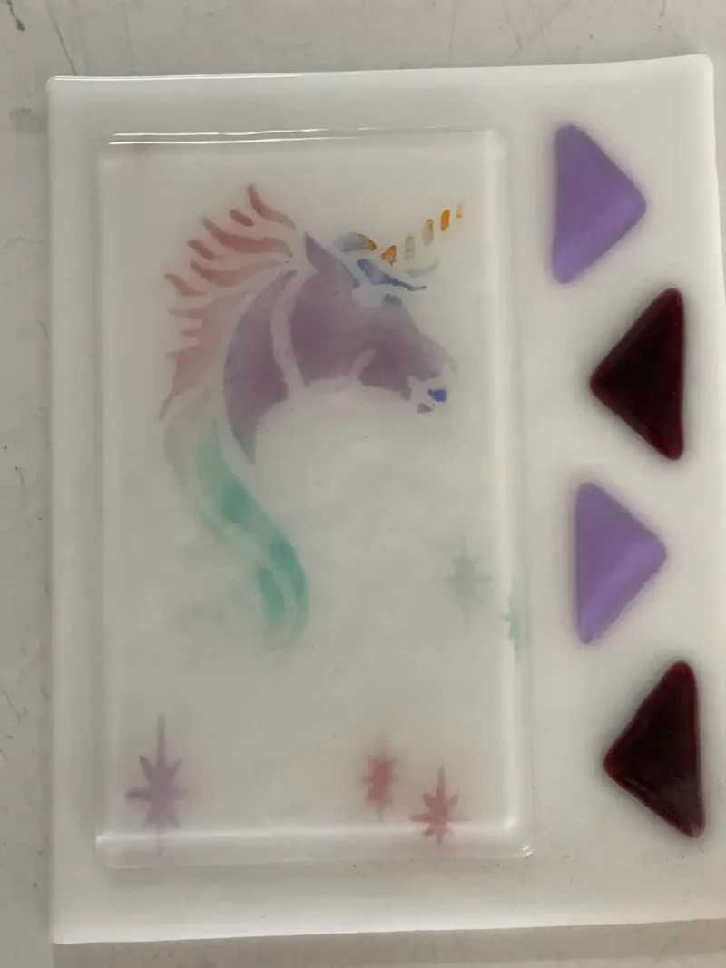 Whimsical Unicorn - Fused Glass