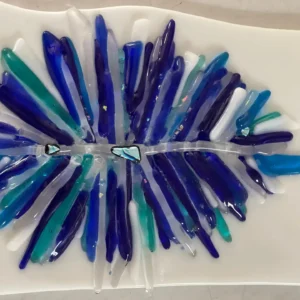 Blue Starburst - Fused Glass