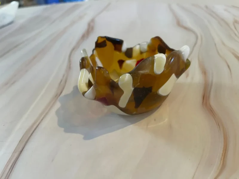 Spotted Ember - Fused Glass