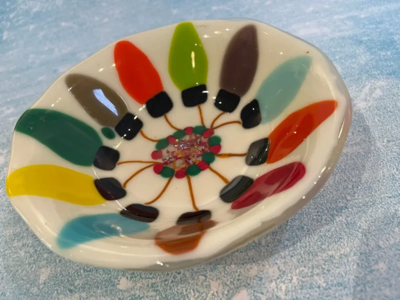 Bowl with Christmas Lights 7" Round - Image 3