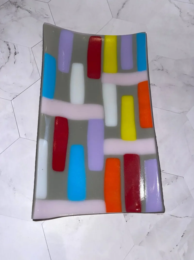 Patterned Path - Fused Glass