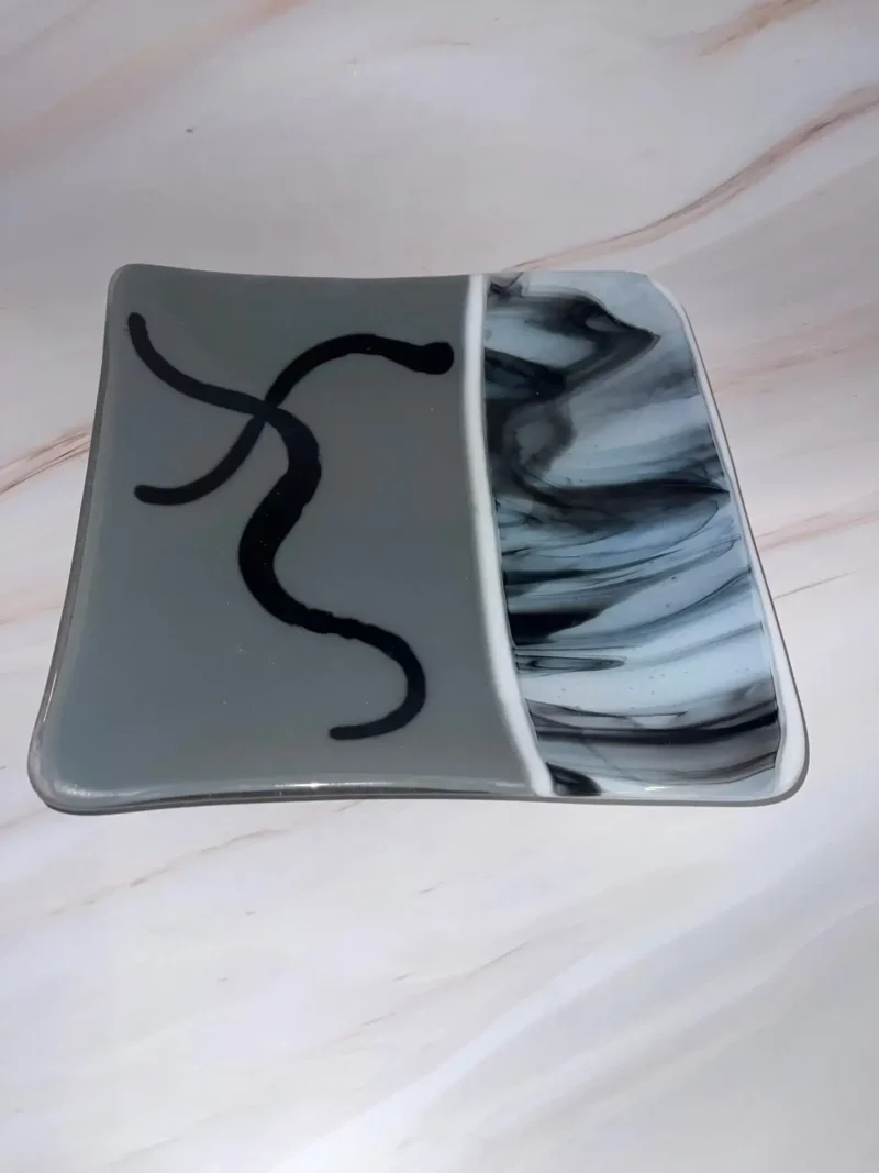 Veil and Stroke - Fused Glass